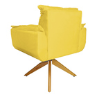 Poltrona Decorativa Opalla Pés Palito Suede  Cinza - Ds Estof