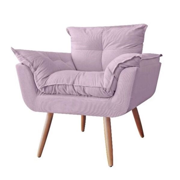 Poltrona Decorativa Opalla Platinum Decor Lilas