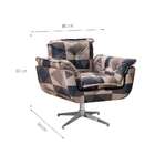 Poltrona Decorativa Opalla Suede Marrom