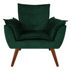 Poltrona Decorativa Opalla Suede Verde - Dominic Decor