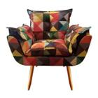 Poltrona Decorativa Opalla Triangulo Colorido - Fdecor