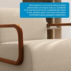 Poltrona Decorativa Orgânica Com Braço Em Madeira Caicos Espr