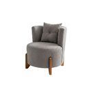 Poltrona Decorativa Orgânica Curva Luna Boucle - Montanaris D