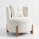 Poltrona Decorativa Orgânica Curva Luna Boucle - Montanaris D