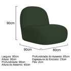 Poltrona Decorativa Orgânica Escritório Recepção Sala Amsterd