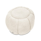 Poltrona Decorativa Orgânica Giratória Com Puff Cloud Bouclê