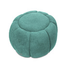 Poltrona Decorativa Orgânica Giratória Com Puff Cloud Bouclê