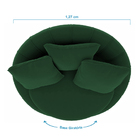 Poltrona Decorativa Orgânica Giratória Glória Veludo Verde -