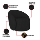 Poltrona Decorativa Orgânica Giratória Kit 2 Lua Linho D03 -