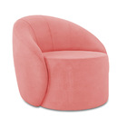 Poltrona Decorativa Orgânica Giratória Kit 2 Lua Suede D03 -