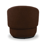 Poltrona Decorativa Orgânica Giratória Kit 2 Névoa Bouclê E03