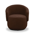 Poltrona Decorativa Orgânica Giratória Kit 2 Névoa Bouclê E03