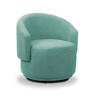 Poltrona Decorativa Orgânica Giratória Kit 2 Névoa Bouclê E03