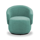 Poltrona Decorativa Orgânica Giratória Kit 2 Névoa Bouclê E03