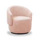 Poltrona Decorativa Orgânica Giratória Kit 2 Névoa Bouclê E03