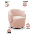 Poltrona Decorativa Orgânica Giratória Kit 2 Névoa Bouclê E03