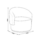 Poltrona Decorativa Orgânica Giratória Kit 2 Névoa Bouclê E03