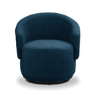 Poltrona Decorativa Orgânica Giratória Kit 2 Névoa Bouclê E03