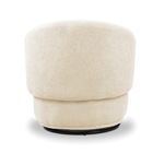 Poltrona Decorativa Orgânica Giratória Kit 2 Névoa Bouclê E03