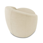 Poltrona Decorativa Orgânica Giratória Lua Suede Bege D03 - D