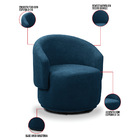 Poltrona Decorativa Orgânica Giratória Névoa Bouclê E03 - D'r