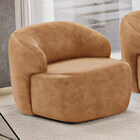 Poltrona Decorativa Orgânica Giratória Para Sala Living Barol