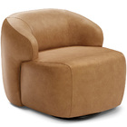 Poltrona Decorativa Orgânica Giratória Para Sala Living Barol