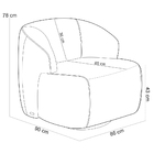 Poltrona Decorativa Orgânica Giratória Para Sala Living Barol