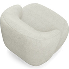 Poltrona Decorativa Orgânica Giratória Para Sala Living Barol