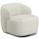 Poltrona Decorativa Orgânica Giratória Para Sala Living Barol