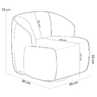 Poltrona Decorativa Orgânica Giratória Para Sala Living Barol