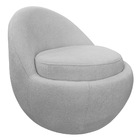 Poltrona Decorativa Orgânica Kaira Base Fixa Bouclé Cinza Cla