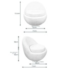 Poltrona Decorativa Orgânica Kaira Base Fixa Bouclé Cinza Cla