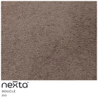 Poltrona Decorativa Orgânica Kaira Base Fixa Bouclé Marrom -