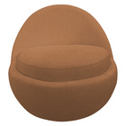 Poltrona Decorativa Orgânica Kaira Base Fixa Bouclé Terracota