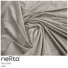 Poltrona Decorativa Orgânica Kaira Base Fixa Veludo Off White