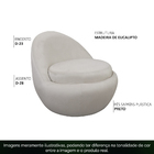 Poltrona Decorativa Orgânica Kaira Base Fixa Veludo Off White