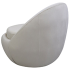 Poltrona Decorativa Orgânica Kaira Base Fixa Veludo Off White