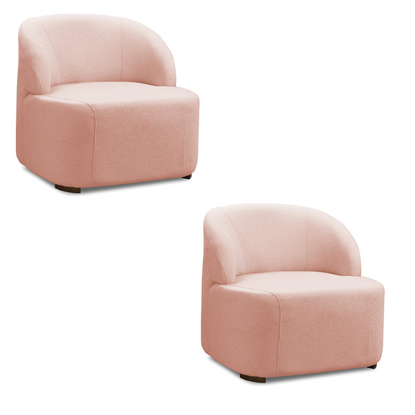 Poltrona Decorativa Orgânica Kit 2 Diully Bouclê E03 - D'ross