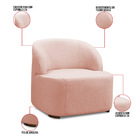 Poltrona Decorativa Orgânica Kit 2 Diully Bouclê E03 - D'ross