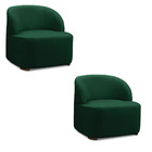 Poltrona Decorativa Orgânica Kit 2 Diully Bouclê E03 - D'ross