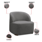 Poltrona Decorativa Orgânica Kit 2 Diully Bouclê E03 - D'ross