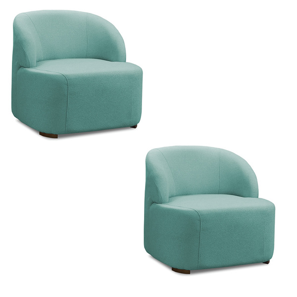 Poltrona Decorativa Orgânica Kit 2 Diully Bouclê E03 - D'ross