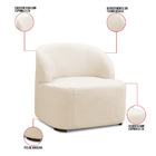 Poltrona Decorativa Orgânica Kit 2 Diully Bouclê E03 - D'ross