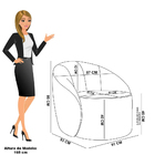 Poltrona Decorativa Orgânica Kit 2 Lua Linho D03 - D'rossi -