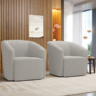 Poltrona Decorativa Orgânica Kit 2 Stella Max Bouclê Cinza D0