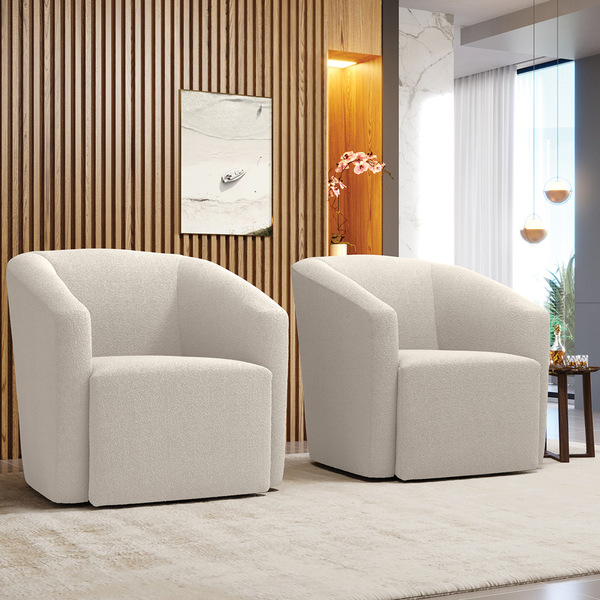 Poltrona Decorativa Orgânica Kit 2 Stella Max Bouclê D03 - D'