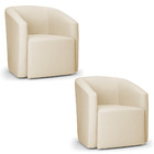 Poltrona Decorativa Orgânica Kit 2 Stella Max Linho Bege D03