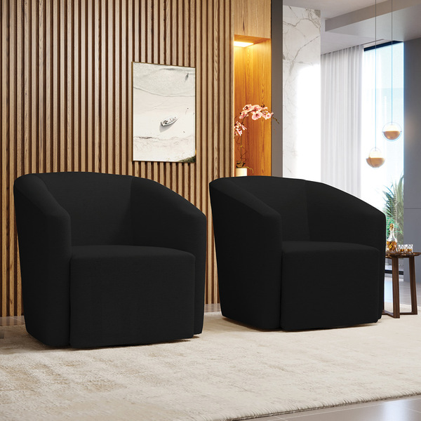 Poltrona Decorativa Orgânica Kit 2 Stella Max Linho D03 - D'r