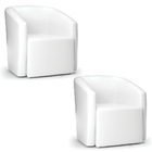 Poltrona Decorativa Orgânica Kit 2 Stella Max Sintético Pu Br